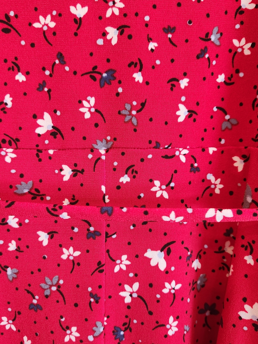 Banana Republic Red Long-Sleeve Floral Tie-Waist Dress Size L Cottagecore Flowy - Picture 9 of 12